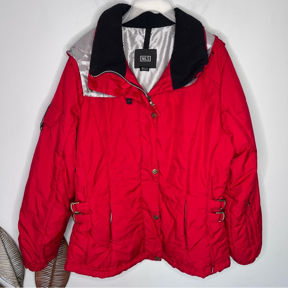 NILS Hooded Ski Jacket Red RR